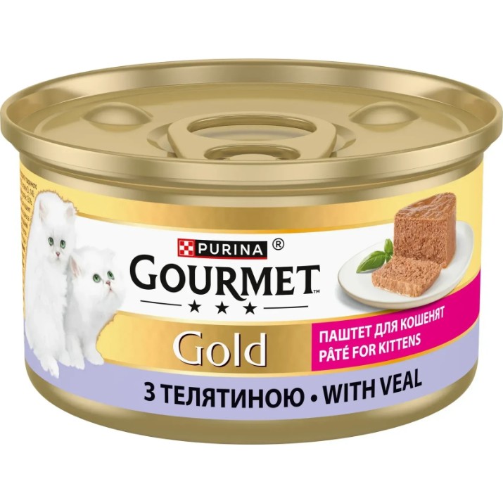 Hrană umedă pentru pisici Purina Gourmet Gold Pate With Veal 12x85g 