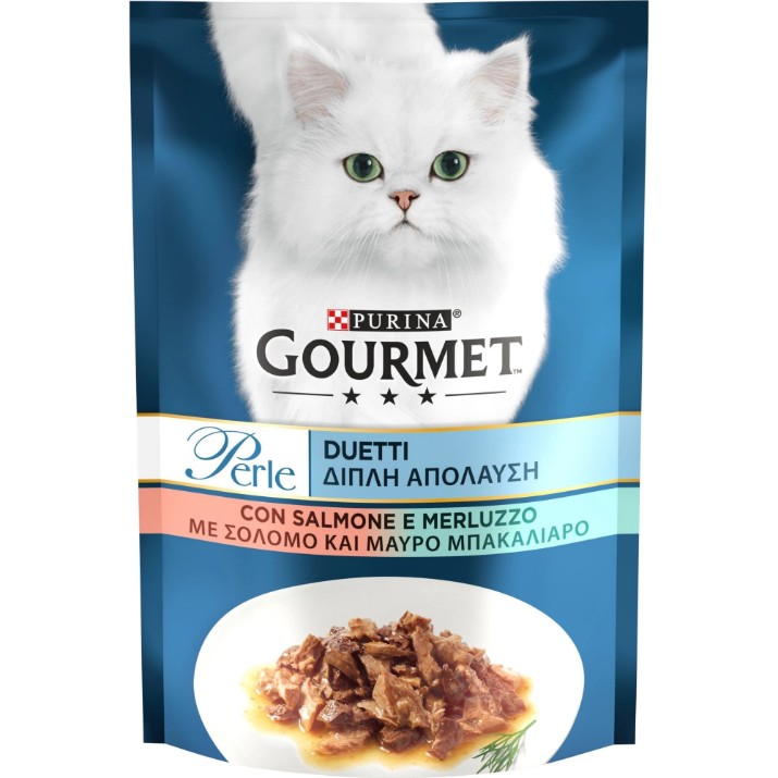 Hrană umedă pentru pisici Purina Gourmet Perle Salmon&Cod 26x85g 