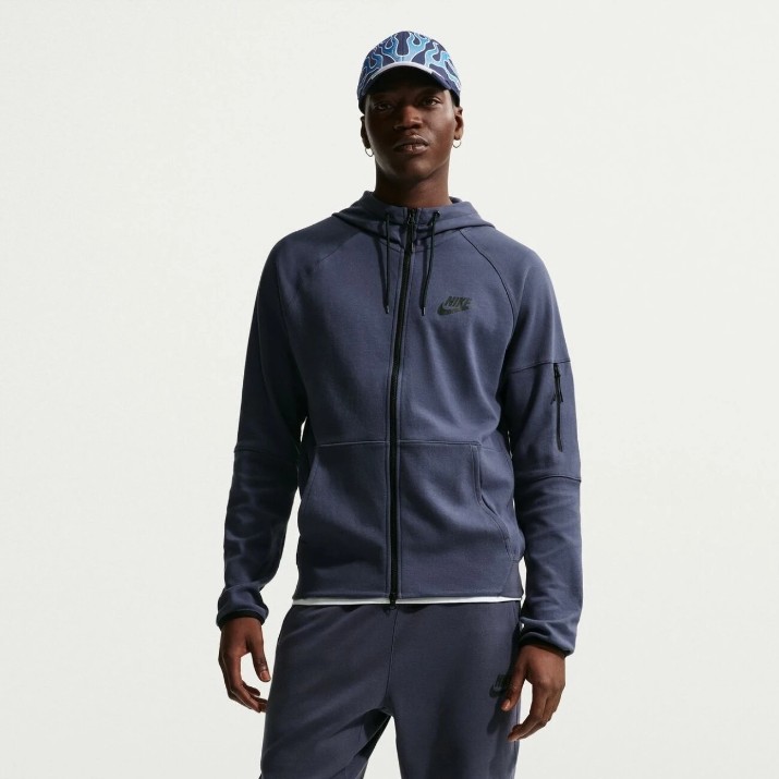Hanorac pentru bărbați Nike Sportswear Tech Essentials Thunder Blue, s.XL
