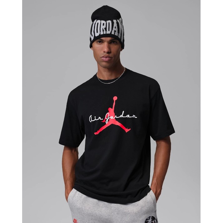 Мужская футболка Nike Jordan Brooklyn Graphic Black/White/Infrared 23, s.XXL