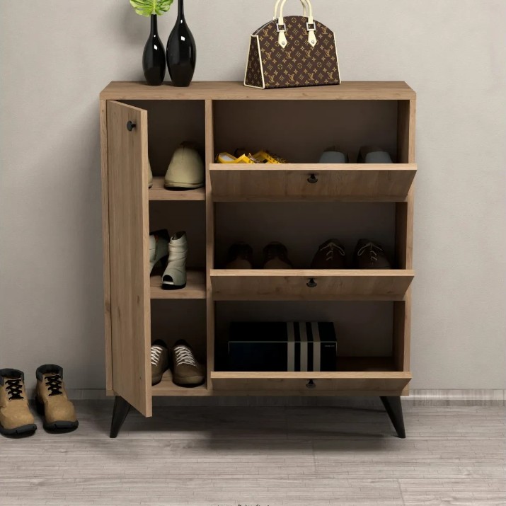 Обувница Trendy Bella 1802 Oak 90x105x35cm