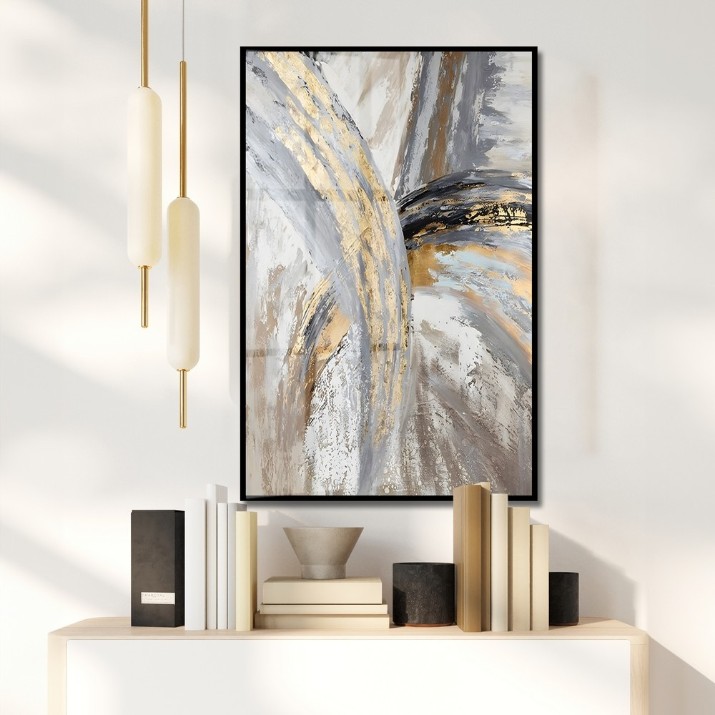 Pictură ArtShop Gold & Grey Abstraction 50x75cm (PA291-M)