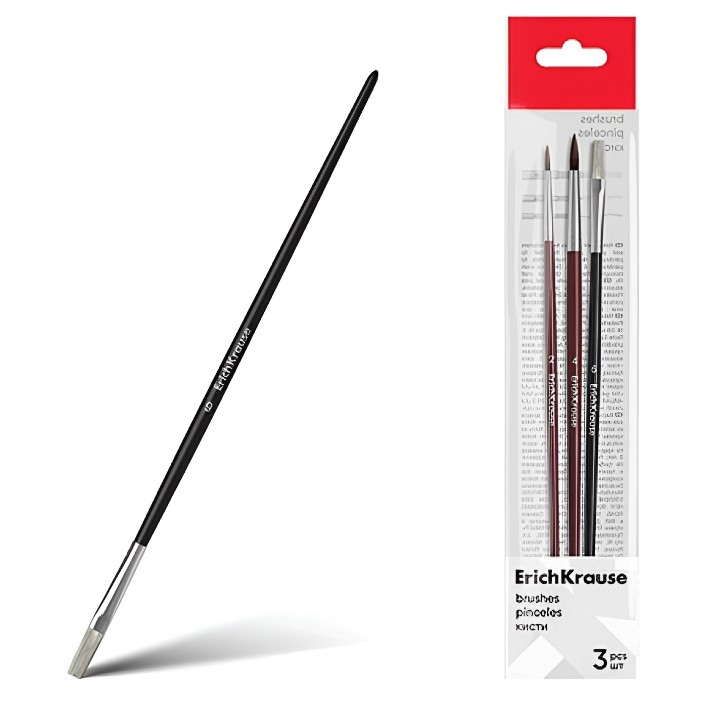 Set pensule pentru desen Erich Krause 3pcs волос пони (56327)