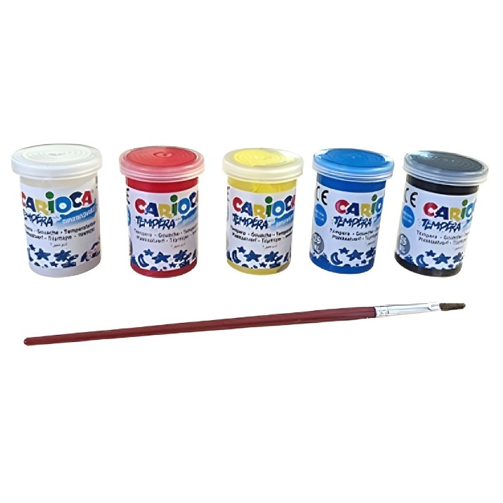 Vopsele de artă Carioca Tempera 5x25ml  (56981)