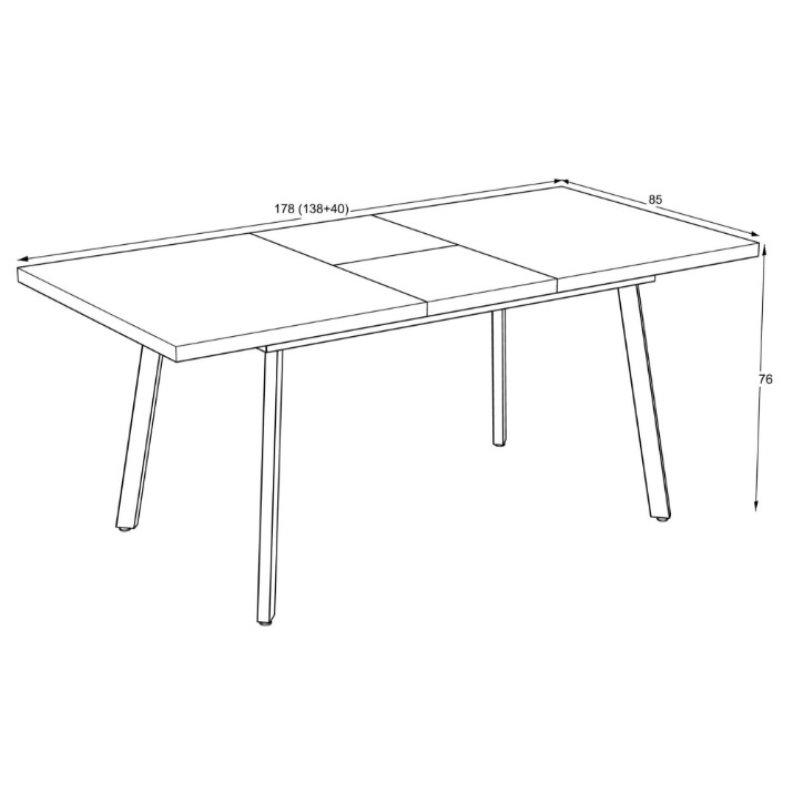 Обеденный стол Mobiland Lini 85x76x138 Lagun