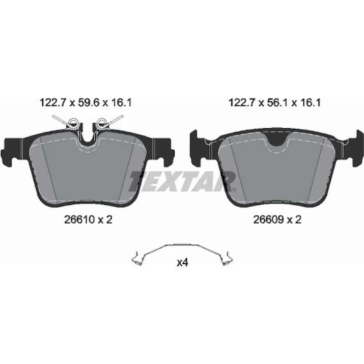 Set placute frână TEXTAR 2661001