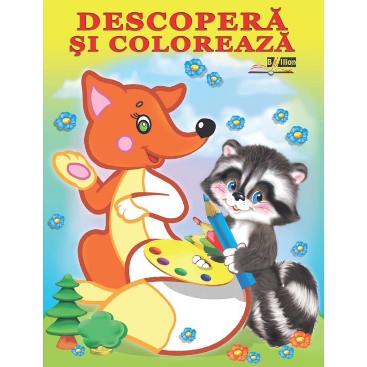 Раскраска для детей Biblion Descopera si coloreaza Animale de padure (9789975111850)