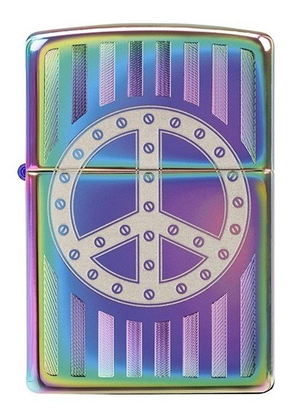 Зажигалка Zippo 29435 Rivet Peace Sign Spectrum