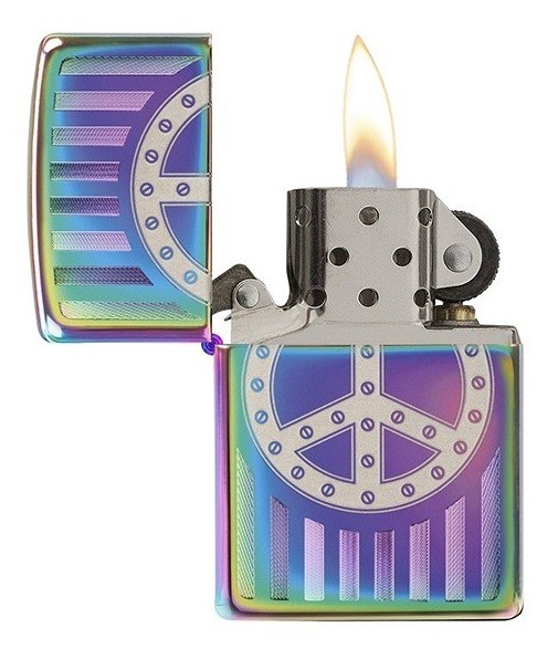 Зажигалка Zippo 29435 Rivet Peace Sign Spectrum