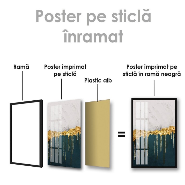 Pictură ArtShop Contrasting Colors & Dripping Gold 50x75cm (PA45-M)