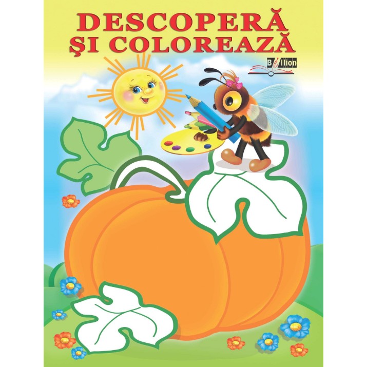 Carte de colorat pentru copii Biblion Descopera si coloreaza Legume (9789975111812)