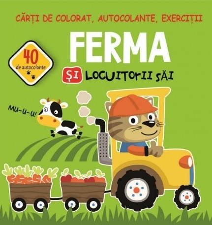 Carte de colorat pentru copii Biblion Ferma si locuitorii (9789975148801)
