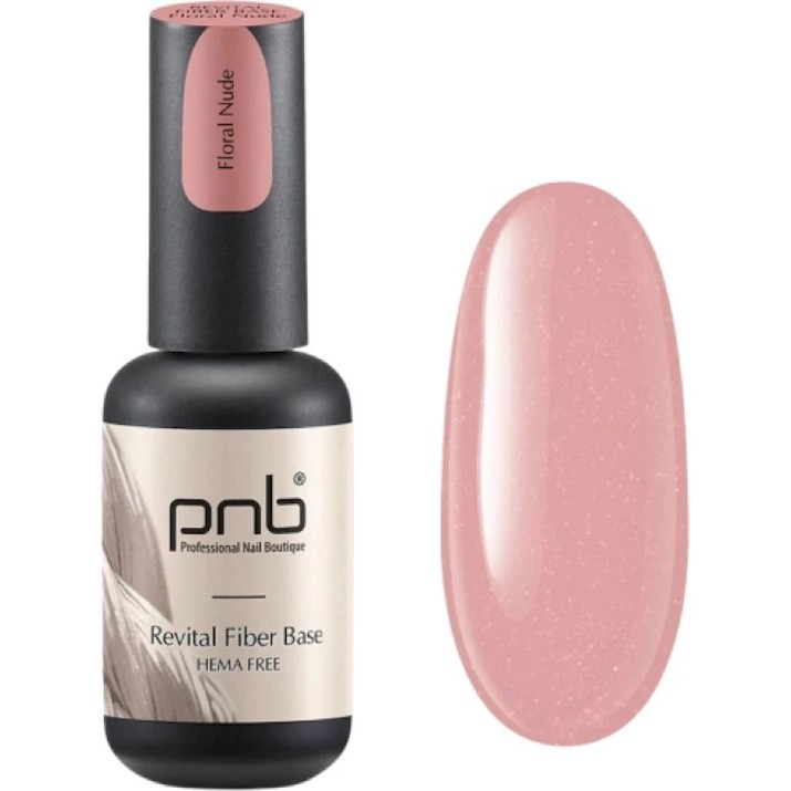 База для гель-лака PNB Revital Fiber Base Floral Nude Hema Free 17ml