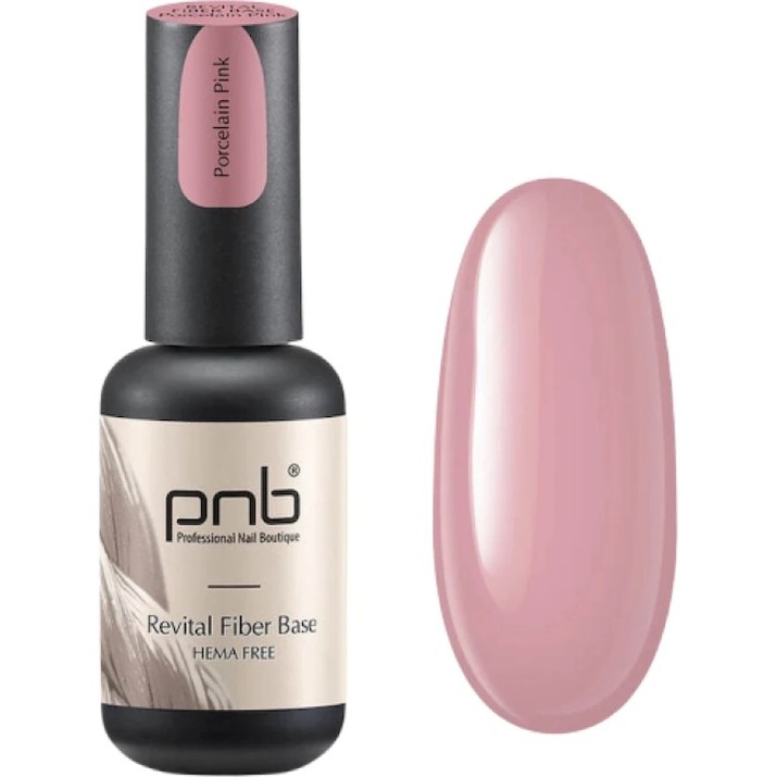 База для гель-лака PNB Revital Fiber Base Porcelain Pink Hema Free 8ml