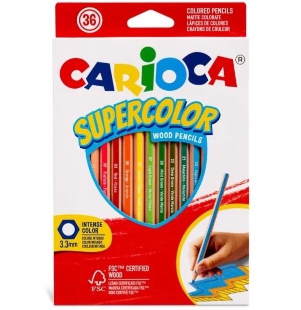 Набор цветных карандашей Carioca Supercolor 36pcs (43394)
