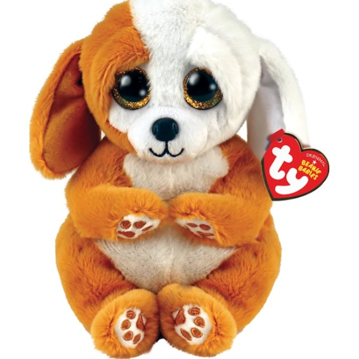 Jucărie de pluș Ty Ruggles Brown White Dog (TY40699)