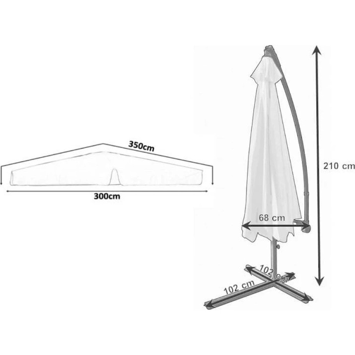 Umbrelă de gradină GardenLine GAO2859 Green