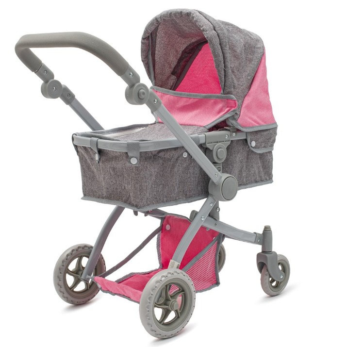 Коляска для кукол Baby Mix Sophie Pink/Grey 2in1 (56090)