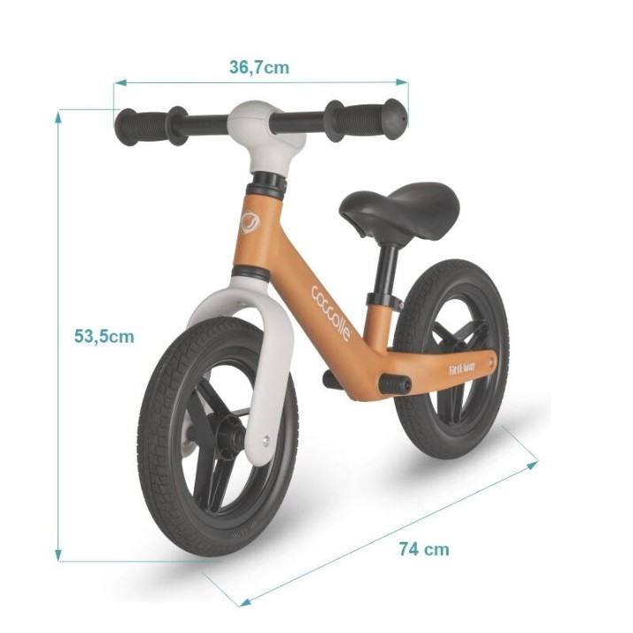 Bicicleta fără pedale Coccolle First Way Brown/Beige