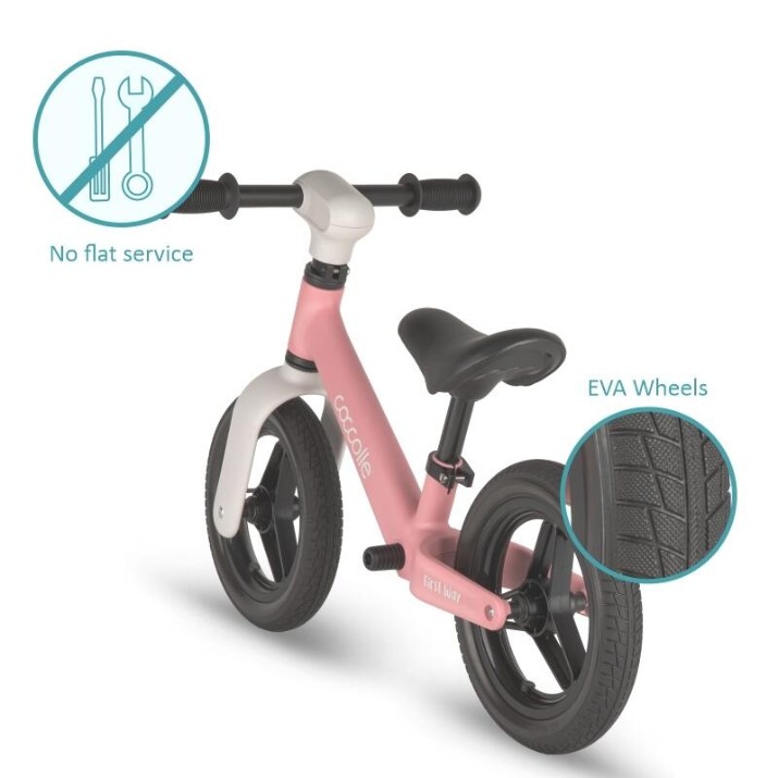 Bicicleta fără pedale Coccolle First Way Pink/Beige