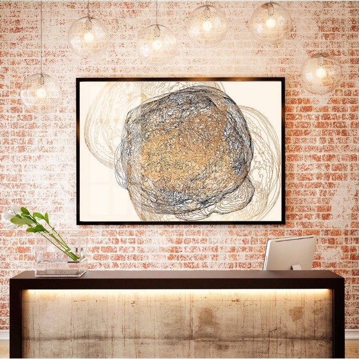 Pictură ArtShop Black & Gold Lines 75x50cm (PA178-M)