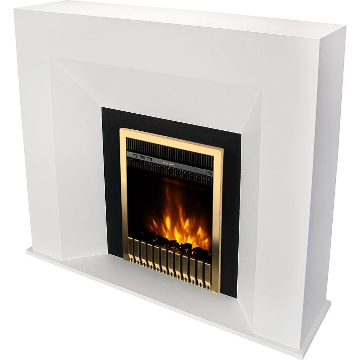 Șemineu electric Art Flame Novaflame & Gala Gold White