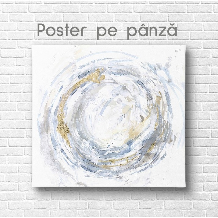 Pictură ArtShop Abstract Circle With Gold Elements 60x60cm (PA234-L-PL)