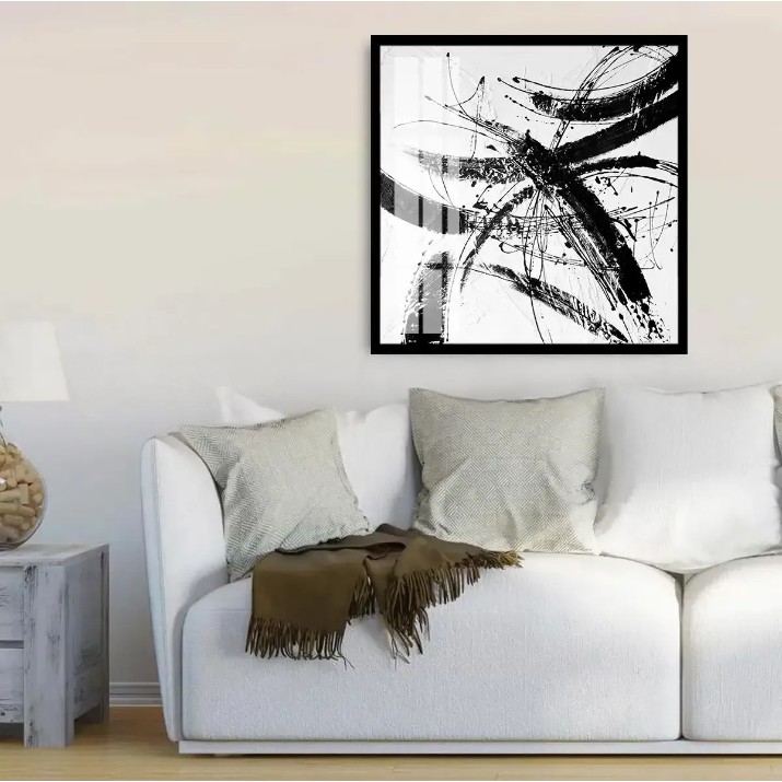Картина ArtShop Black Stains On A White Background 80x80cm (PA16-M)