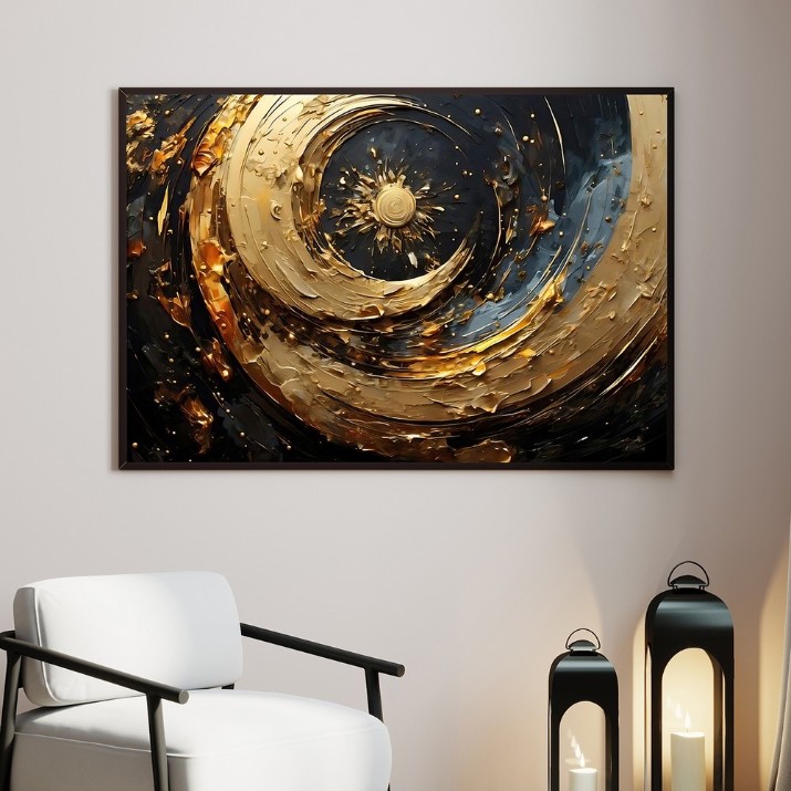 Pictură ArtShop Golden Moon And Constellations 80x40cm (PA347-M-L)