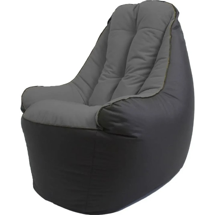 Кресло-мешок BeanBag Big Boss Black/Dark Grey (BM6167)