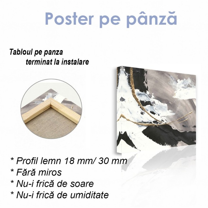 Pictură ArtShop Gray Abstract Art 100x100cm (PA161-PL)