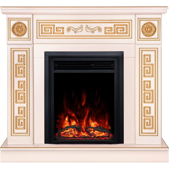 Șemineu electric Art Flame Versailles Gold & Cris Ivory/Gold