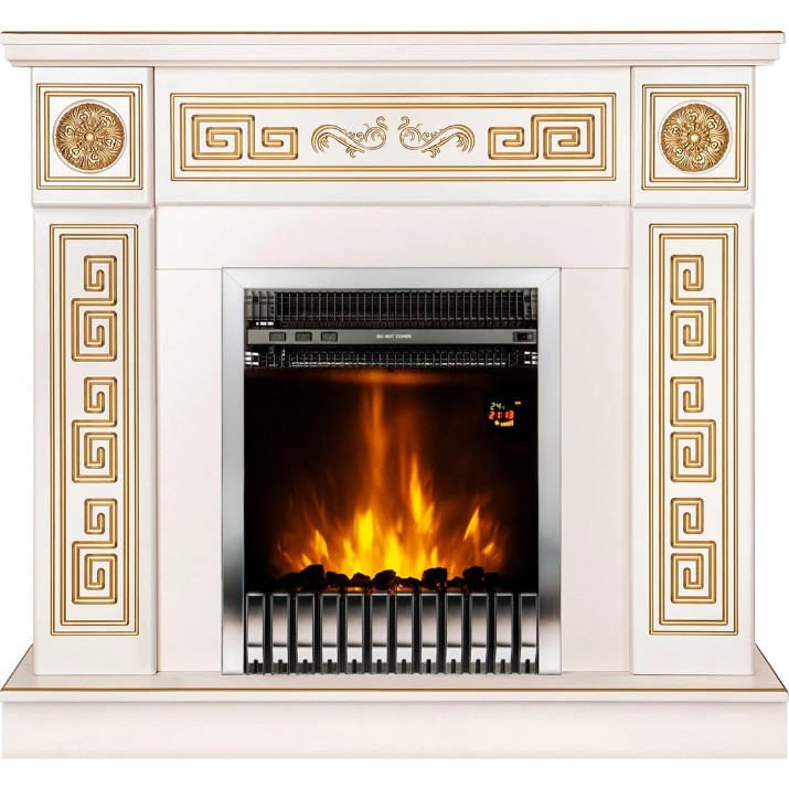 Șemineu electric Art Flame Versailles Gold & Gala Silver Ivory/Gold