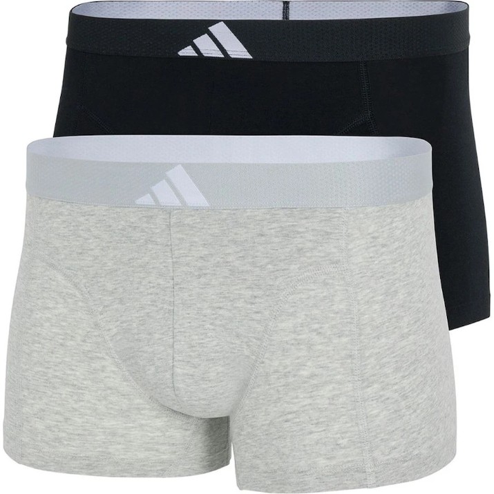 Сhiloţi pentru bărbați Adidas Active Flex Cotton Body 2Pk Trunk Black/Heather Grey, s.M