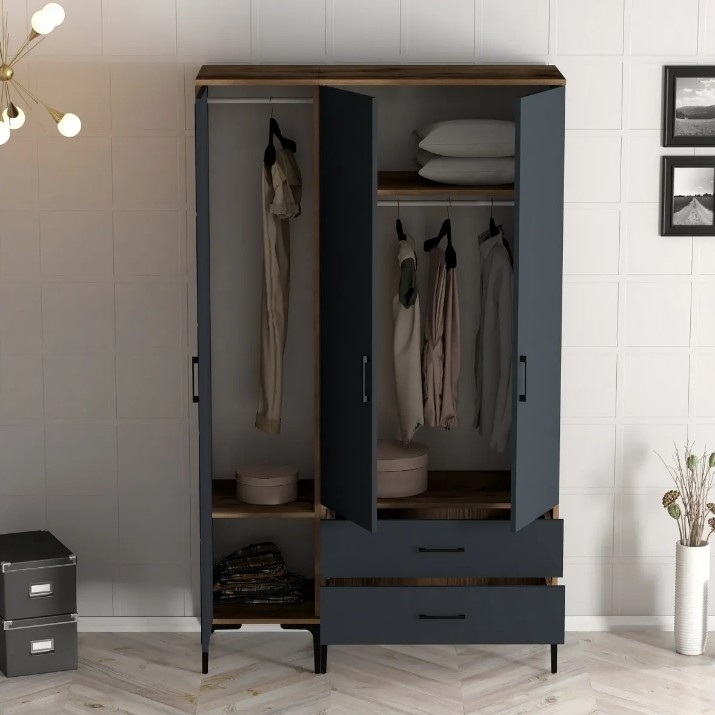 Dulap Trendy Kumsal ST Walnut/Anthracit 201.4x47.5x120cm GTR001759