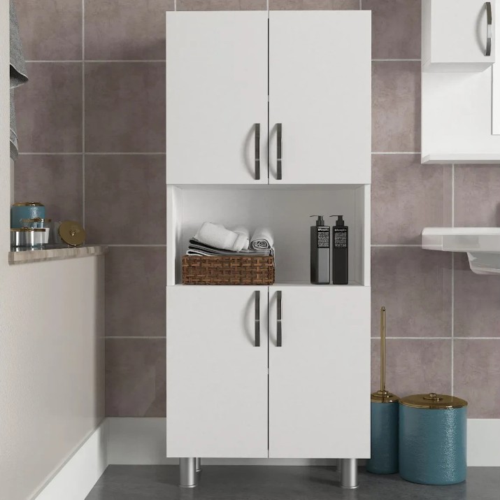 Dulap baie Trendy William White 59.5x140.3x29.5cm GTR005661