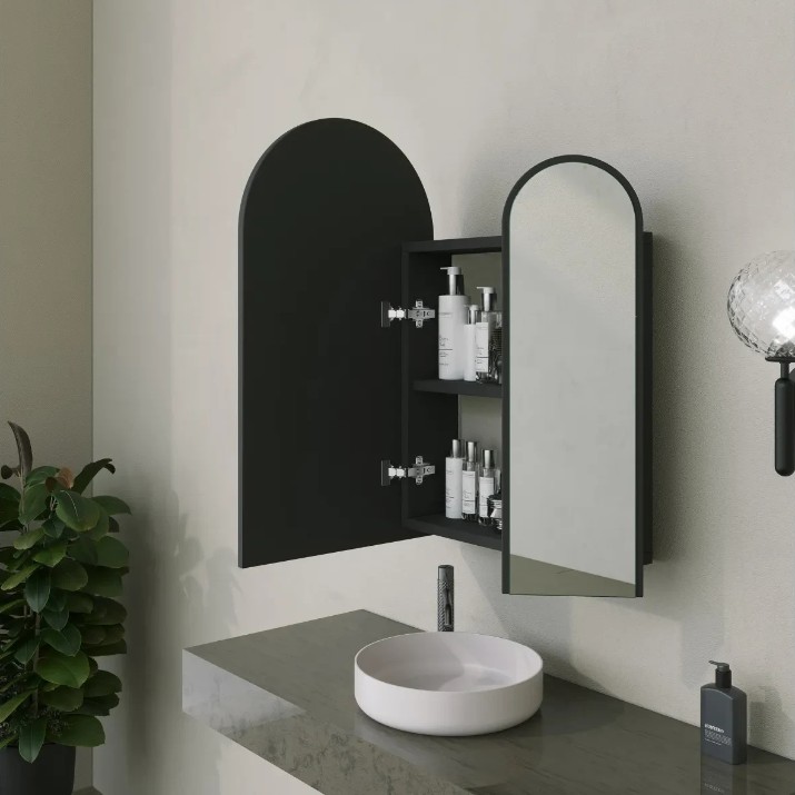 Шкаф с зеркалом Trendy Cabinet Classe Black 60x70x12cm GTR001919