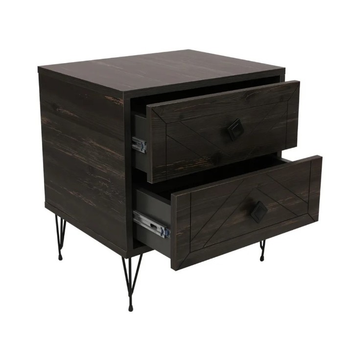 Noptieră Trendy Luna Dark Brown 50x55x40cm