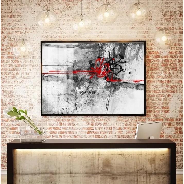 Картина ArtShop Gray-red Abstraction 90x60cm (PA8)