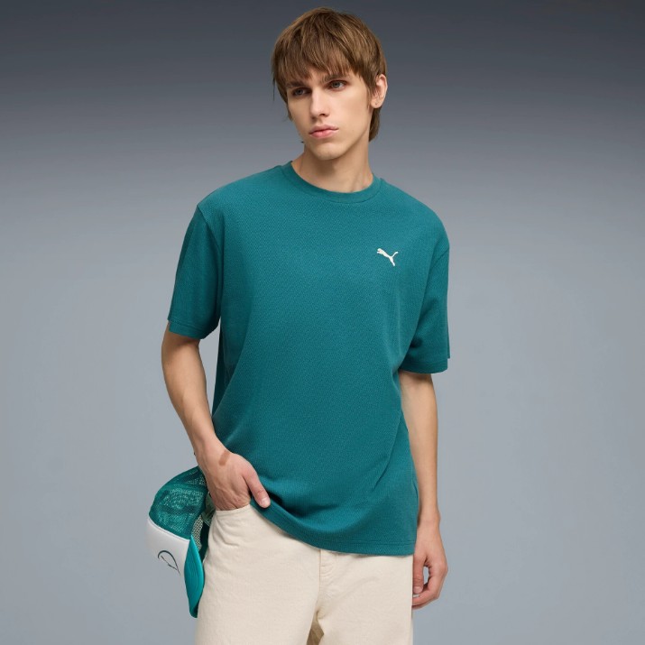 Tricou bărbătesc Puma Ess Elevated Relaxed Emerald Ice, s.L