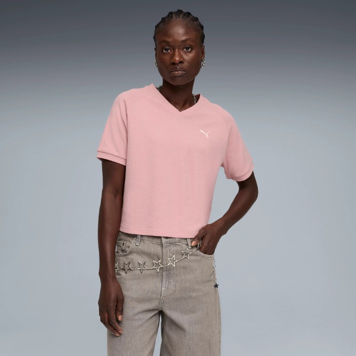 Tricou de dame Puma Class Relaxed Pinnacle Tee Rosy Outlook, s.XS