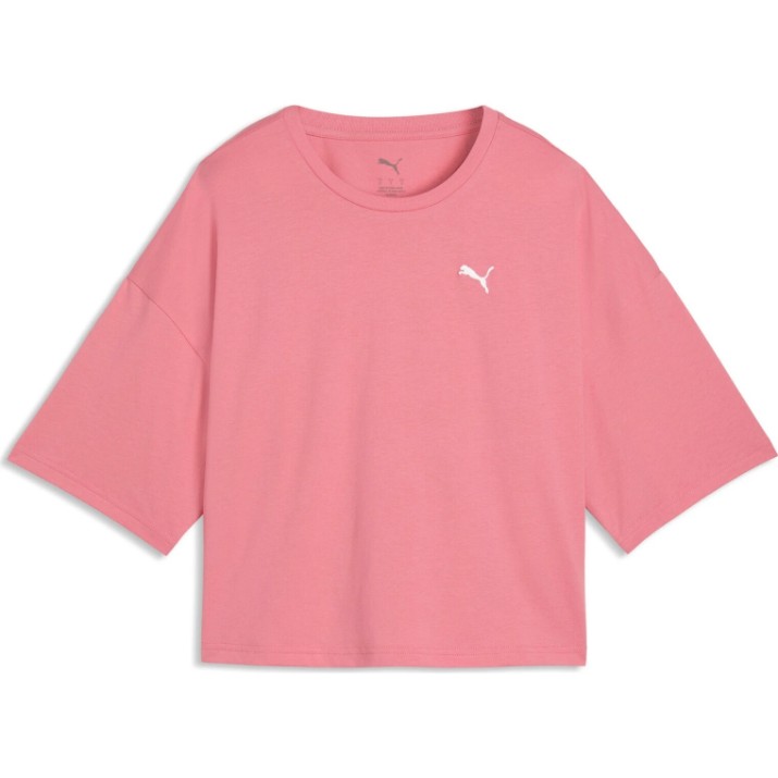 Tricou de dame Puma Wardrobe Essential Oversized Short Tee Wild Pink, s.XS