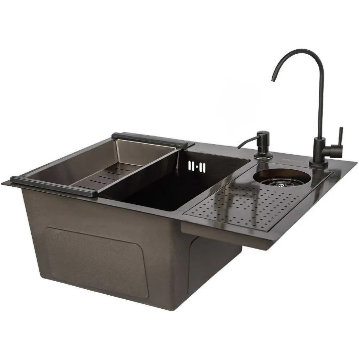 Chiuvetă de bucătărie Art Flame ELBA DB 6045 600x450x230mm Black