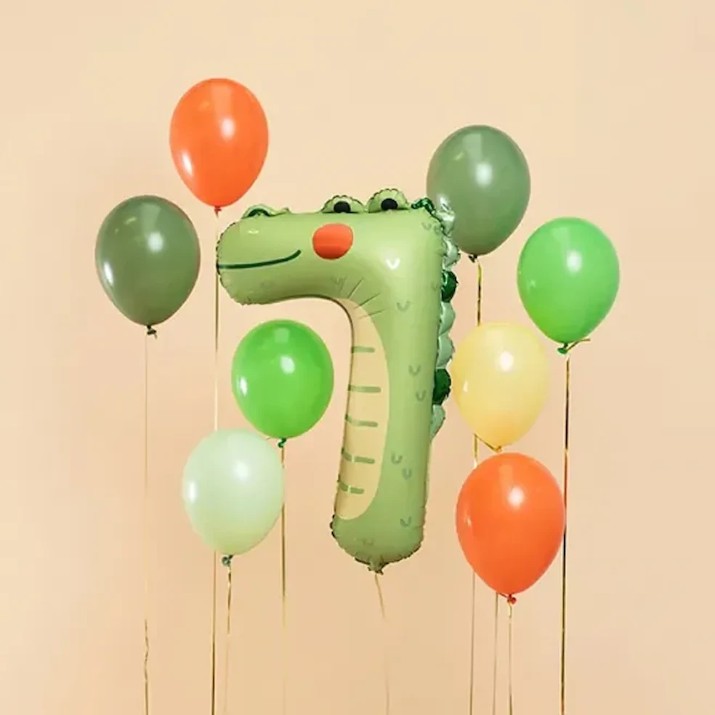 Воздушный шар PartyDeco Animals Number 7 Crocodile 56x85cm (FB163-7)
