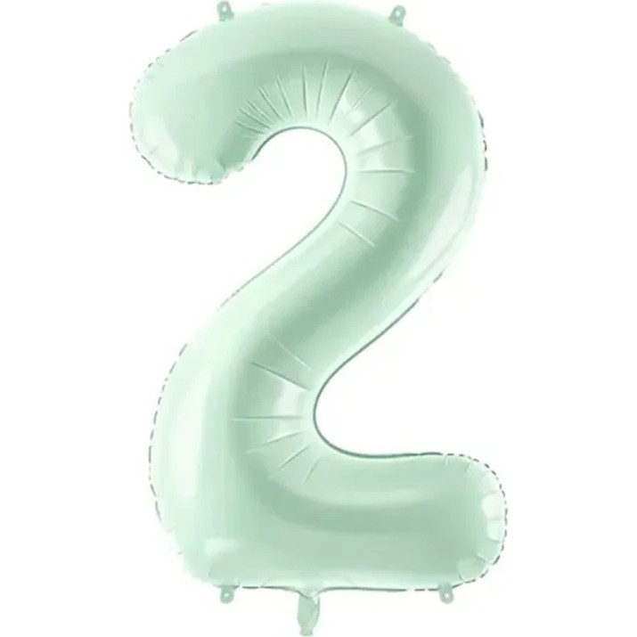 Воздушный шар PartyDeco Number 2 72cm Mint (FB230G-2-012)