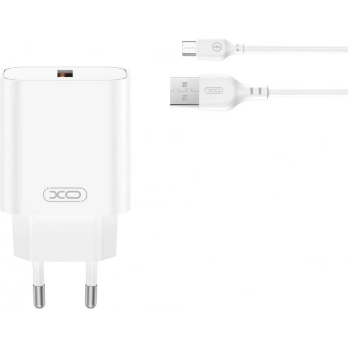 Зарядное устройство XO CE33 + MicroUSB White