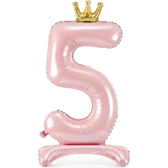 Воздушный шар PartyDeco Number 5 84cm Light Pink (FB126M-5-081J)