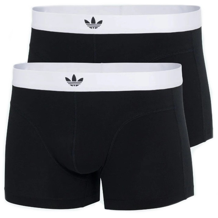 Сhiloţi pentru bărbați Adidas Comfort Flex Cotton Body Lines Trunk 2Pk Black, s.XXL