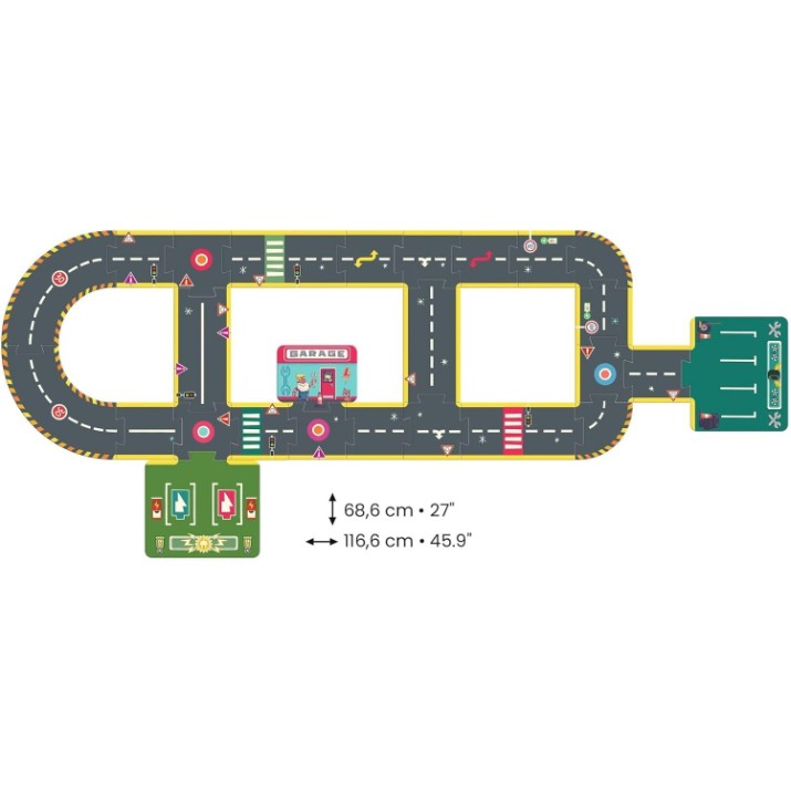 Пазл Djeco Crazy Motors Univers City Circuit- Giant 26pcs (DJ05498)