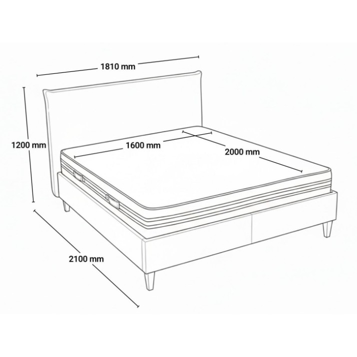 Кровать Mobilier Vera-3 Fresh 14 (80311114)